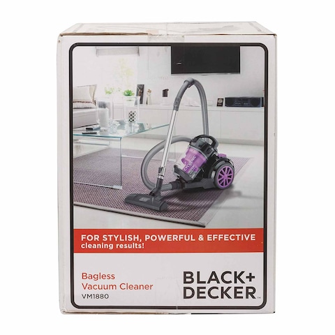 Black + Decker Bagless Vacuum Cleaner - 1800 Watt - Purple - VM1880