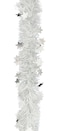 Christmas Tinsel with Stars Silver 200cmx10cm