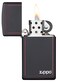 Zippo Lighter Model 1618Zb-Blk Matte W/Zip Border
