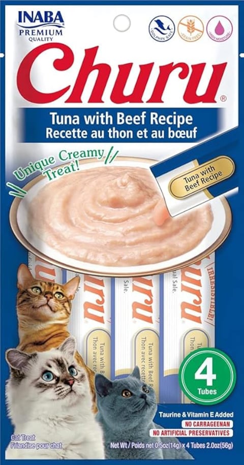 Inaba Churu Tuna with Beef - 56g - Pack of 12