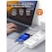 5 Way Power Extension Cord with USB, 1x 20W USB-C PD, 3x USB-A QC Fast Charging Ports, 5x Universal Electrical Outlet Lead Sockets, Multi Plug Charging Surge Protector Strip, 3M Cable White