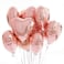Party Time 5-Pieces 18inch Rose Gold Heart Foil Balloon For Wedding Decoration, Valentine's Day, Bridal Shower, Birthday Party Decoration - Party Supplies
