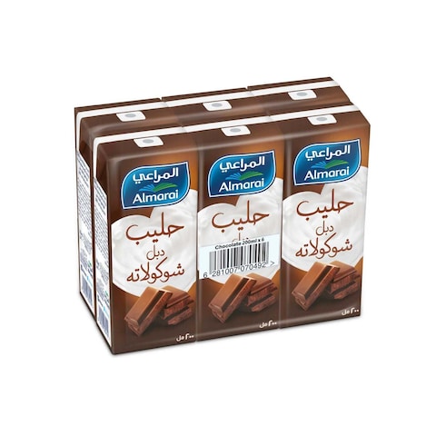 Almarai Long Life Double Chocolate Flavoured Milk 200ml Pack of 6