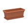 Cosmoplast Planter Terra Flower Pot With Tray Brown 46cm