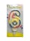 Party Time Candles Number 6 Birthday Candle