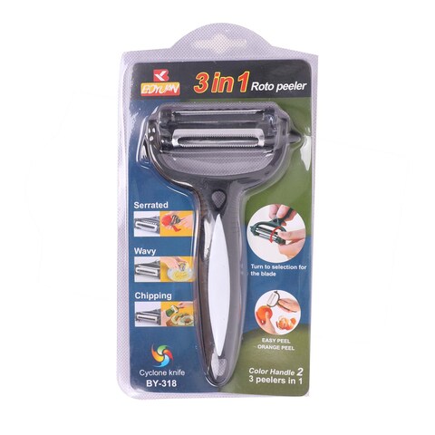 Boyuan AR-025 3 in 1 Roto Peeler with Plastic Handle - Black