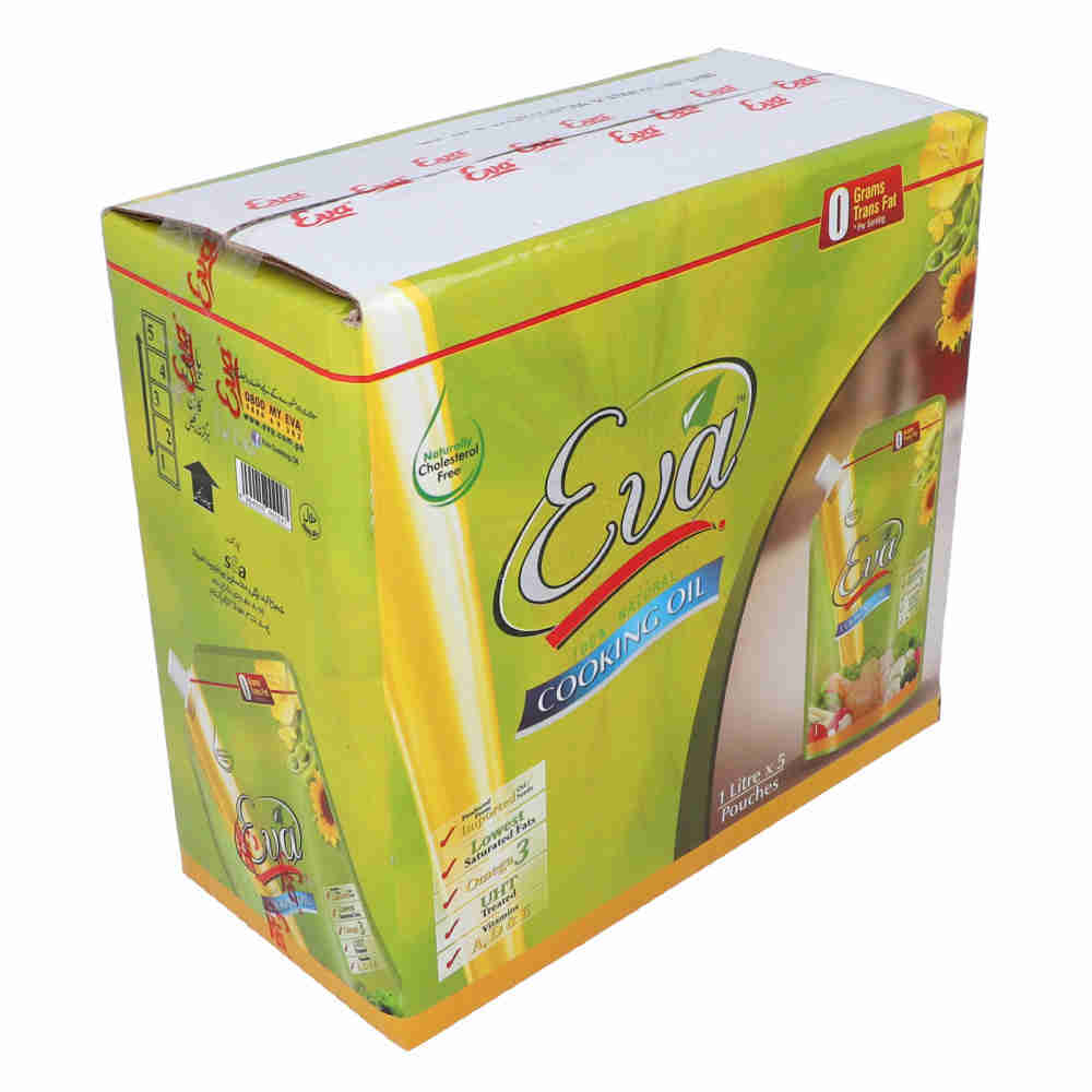 Eva Cooking Oil Standup Pouch 1litre x 5