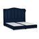 In House Shumt Linen Bed Frame - Queen - 200x140cm - Dark Blue