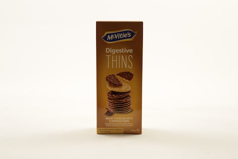 McVitie rsquo s Disgestive Thins Milk Chocolate Cappuccino Biscuits 150g