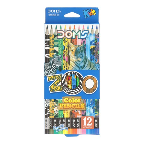 Doms Zoo Color Pencils 12 Colours