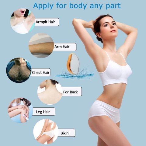 Mini Magic Hair Eraser Crystal Hair Eraser, Suitable for Men and Women Painless Exfoliating Crystal Hair Removal Tool