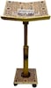 Engraved Wooden Foldable Quran Stand, Adjustable Height, (Brown)
