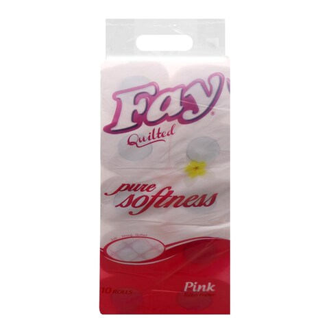 Fay Pink Toilet Roll Pack Of 10