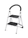 Generic Foldable Step Ladder With Rubber Handgrip White/Black 38Inch