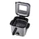 Geepas Deep Fryer With Viewing Window 900W, 1.5L GDF36016 - Adjustable Temperature Control Non Stick Basket With Removable Lid Permanent Filter, Cool Handle   Enjoy Fried Chicken, French Fries