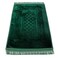 Fabienne Embossed Prayer Rug Anti-Slip Velvet Top Prayer Mat Dark Green 80 x 120 cm
