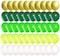Party Time 50-Pieces Safari Theme Party Balloons Set of 10&quot; Metallic Gold, White and Green Latex Balloons Wild One Birthday Decoration Balloon Garland Arch Safari Birthday Party Decoration - Party Sup