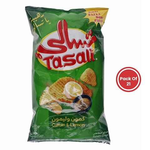 Tasali Cumin And Lemon Potato Chips 12g x Pack of 21