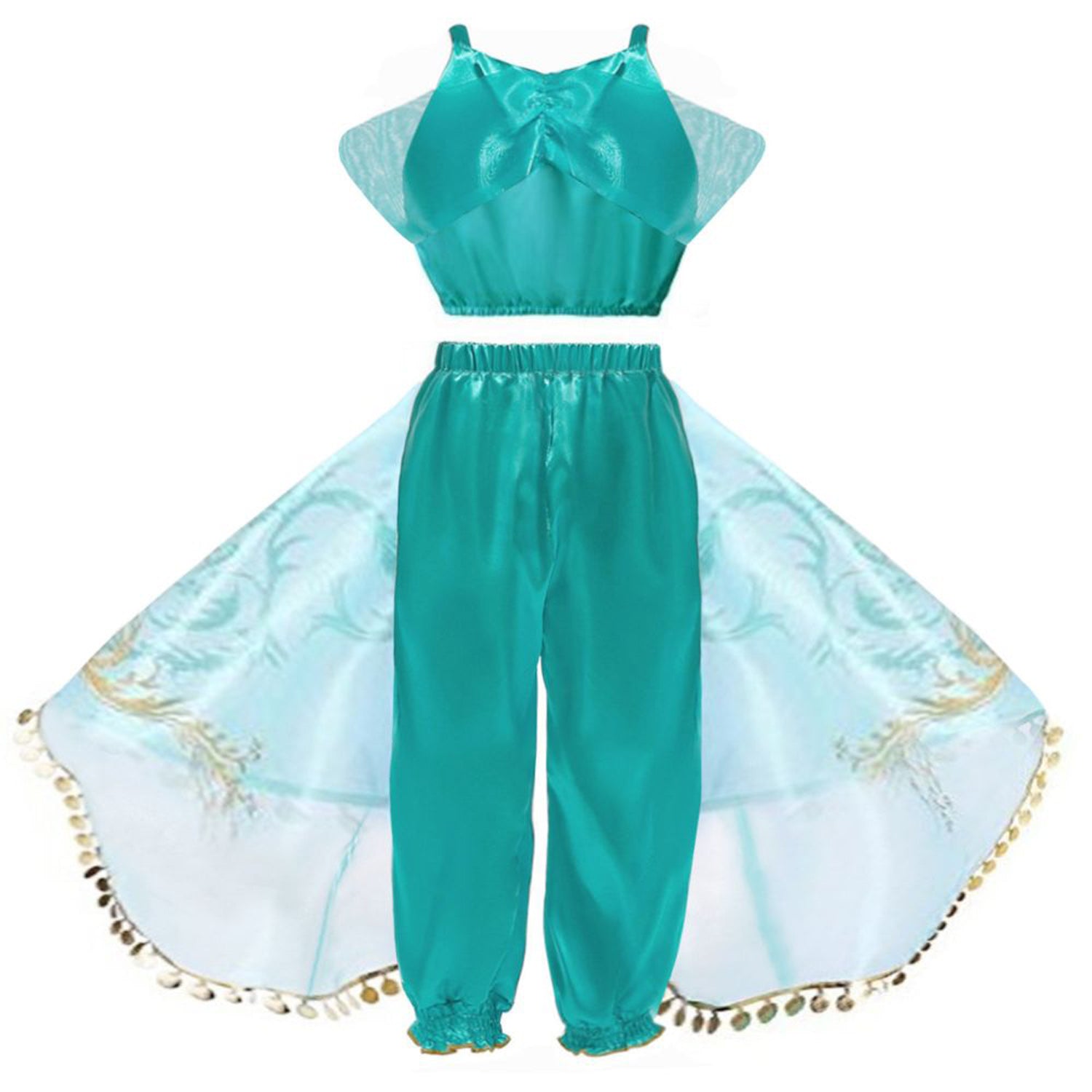 FITTO Princess Jasmine Costume for Kids Inspired Costume, size 150