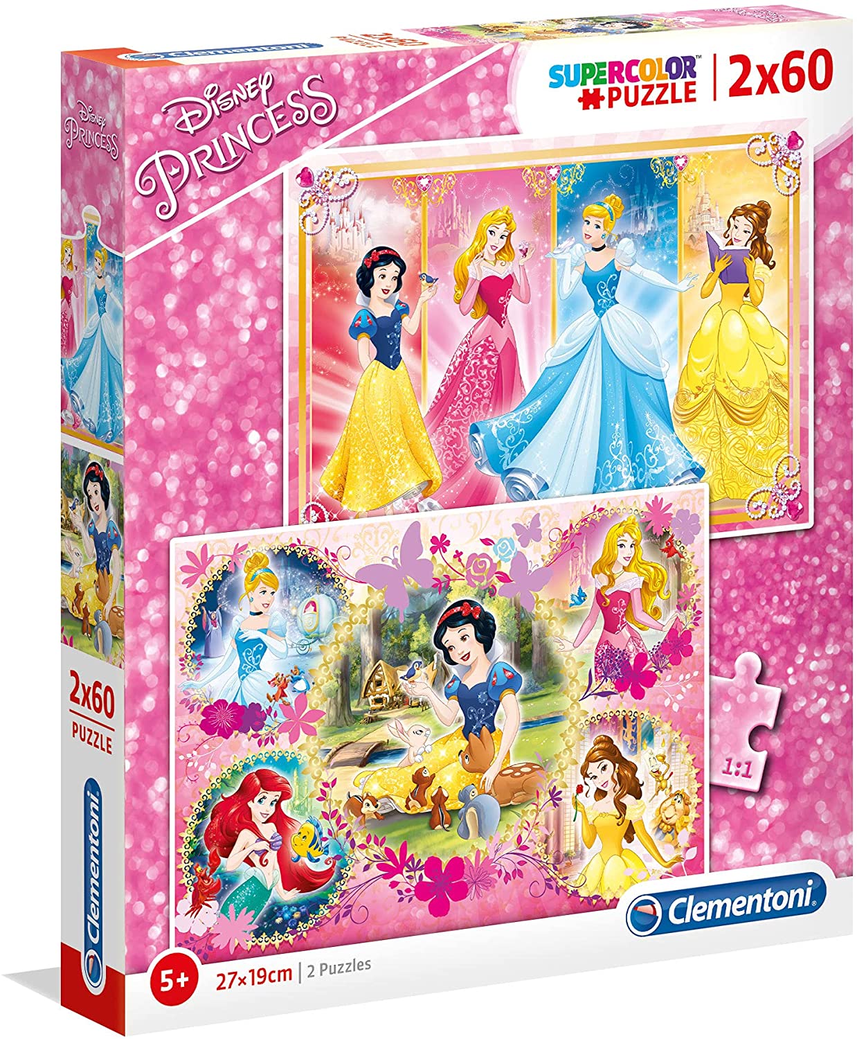 Buy Clementoni Puzzle Disney Princess 2X60 Pieces Online | Carrefour UAE