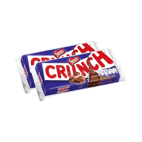 Nestle Crunch Milk Chocolate And Crispy Bar  100gx2&#39;s