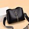 Girls Fashion Wide Strape Cross Body Shoulder Bag - Black