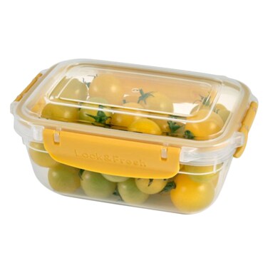 Dunya 30812 Master Rectangular Food Storage Container 800ml Yellow/Clear