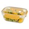 Dunya 30812 Master Rectangular Food Storage Container 800ml Yellow/Clear