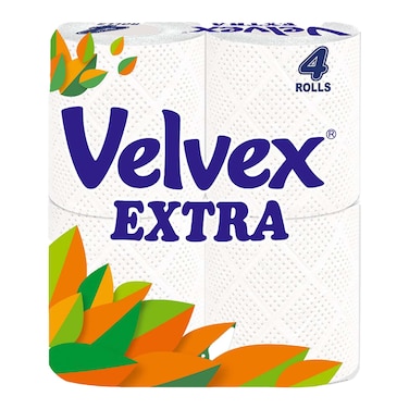 Velvex Extra Toilet Tissue 4 Pack