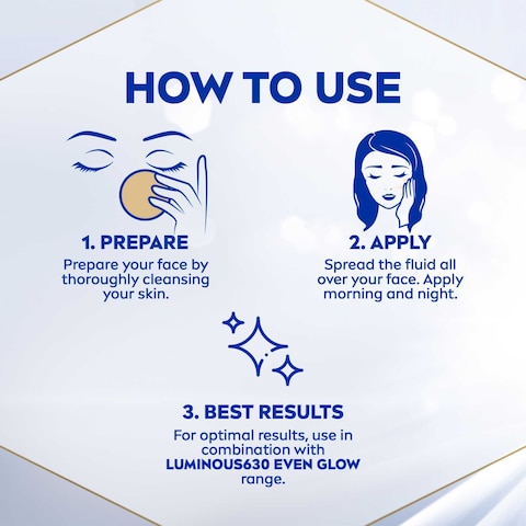 NIVEA Luminous 630 Even Glow Anti Dark Spot Face Fluid SPF 50 40ml