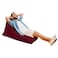 In House Ilkay Velvet Bean Bag Chair - Small - Burgundy