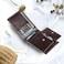 Genuine Leather 4 Piece Gift Set for Men - Wallet, Key Ring With Dog Hook, Roller Pen &amp; Reversible Belt - Brown