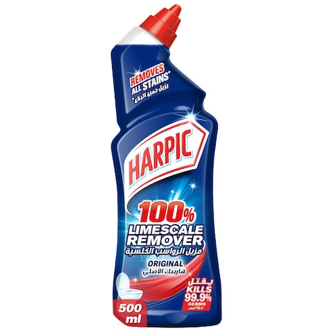 Harpic Toilet Cleaner Liquid Limescale Remover Original, 500ml