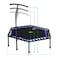 YALLA HomeGym Exercise Trampoline with Adjustable Handrail Bar, Indoor And Outdoor for Adults &amp; Kids