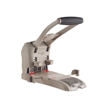 Kangaro HDP2320N Metal Paper Punch, Spring Assisted Handle, Guide Bar, 300 Sheets Capacity, Office Essentials