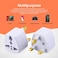 Universal Power Plug for UAE/KSA/UK/HK, 3 Pin Travel Adapter, Power Converter Socket for US/AU/JP/CN - (Pack of 1)