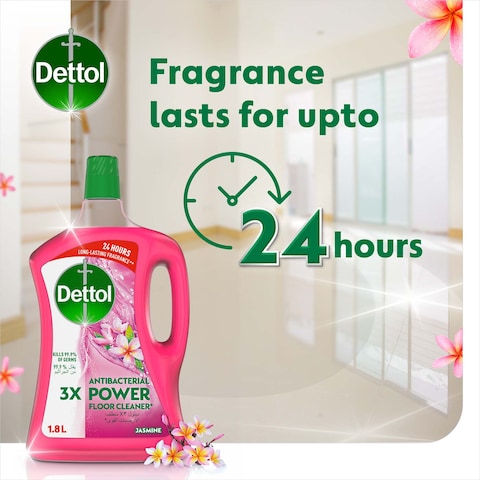 Dettol Jasmine 3X Power Antibacterial Floor Cleaner, 1.8L
