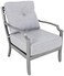 Yulan Outdoor/Indoor Aluminum Sofa Set With Chair &amp; Table With Cushion, Grey, 810