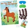 Hooqict Pin The Tail On Horse Game For Girls/Kids Birthday Party Decorations Themed Supplies, Large Poster 30 Stickers