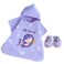 Title: Milk&amp;Moo Kids Poncho and House Slippers Set Little Mermaid, Ultra Soft and Absorbent Fabric, %100 Cotton, Fun Princess Design, Suitable for 4-6 Year Old Children, Purple