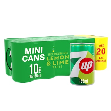 7UP  Mini Cans 155ml Pack of 10