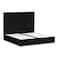In House Alkmar Velvet Bed Frame - King - 200x200 cm - Black