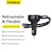 Baseus USB C Car Charger, 60W Retractable Car Charger 3 In 1 Fast Car Charger, Compatible With iPhone 15/14/13/12 Pro Max Plus Samsung Galaxy S23/S22/S21 Ultra Google Pixel And More (USB-C Port) Black