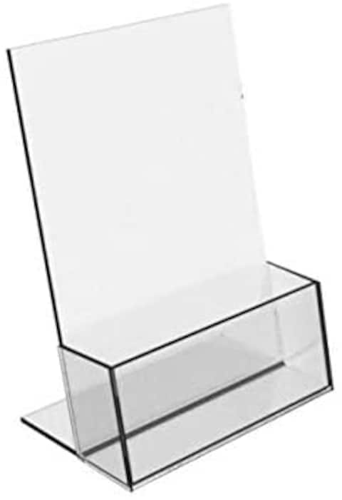 Generic Acrylic Brochure Holder Table Top 1 Tier A4 210 X 297 mm