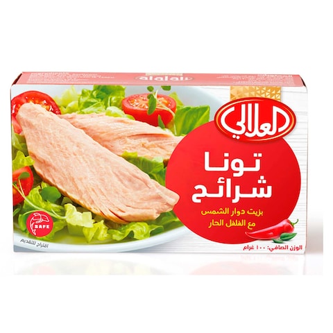 Al Alali Tuna Slices In Sunflower Oil With Chili 100g