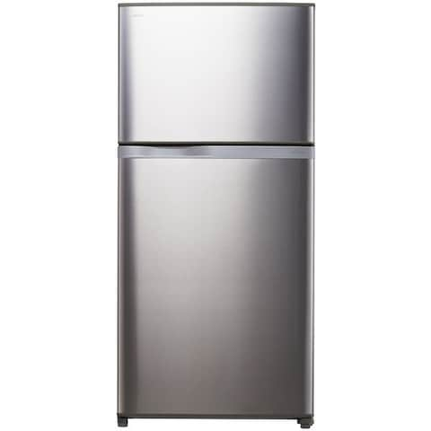 Toshiba 608L Double Door Inverter Compressor Refrigerator, Bright Stainless, GR-A820U(BS)