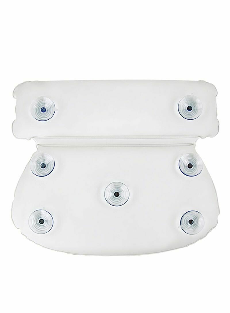 Spa Bath Pillow Suction Cup White