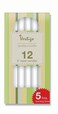 Vertigo Taper Candles White 12 Pcs/Box 8"