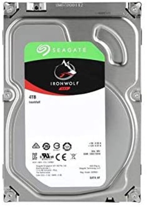 Seagate 4TB IronWolf NAS Internal Hard Drive SATA 6Gb/s 256MB Cache 3.5&quot; for NAS Servers, Personal Cloud Storage - ST4000VN008