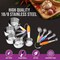 Generic Skeido Stainless Steel Measuring Measuring Cups And Spoons Set 10 Piece, Dishwasher Safe And Stackable